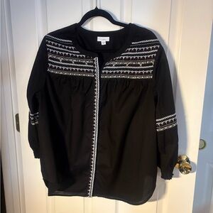 J. Jill Elegant Black Blouse